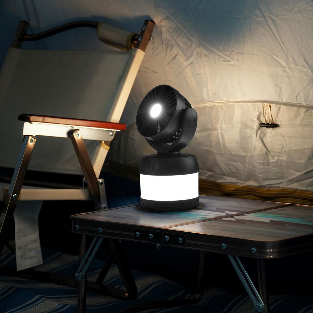 300 Lumen LED Rechargeable 3-in-1 Lantern, Fan, and Power Bank V441