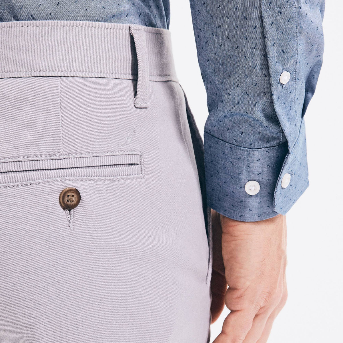 Grey Alloy Flat Front Deck Pant T534769