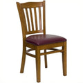 Cherry Dining Chair with Burgundy Seat D682890