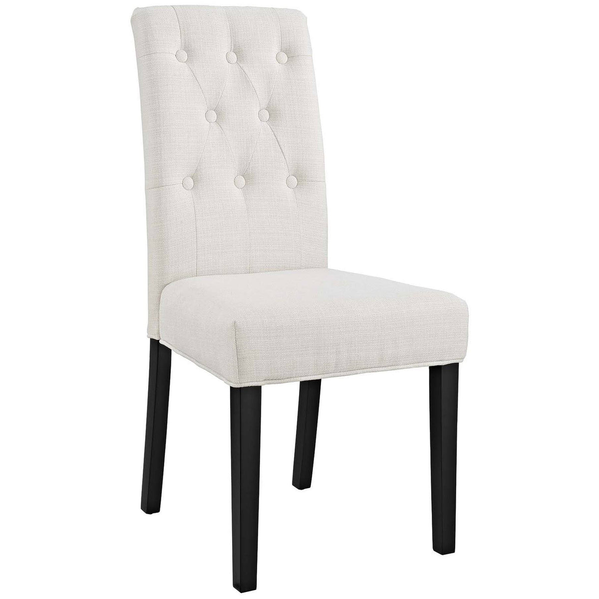 Beige Fabric Dining Side Chair Set of 4 P92351