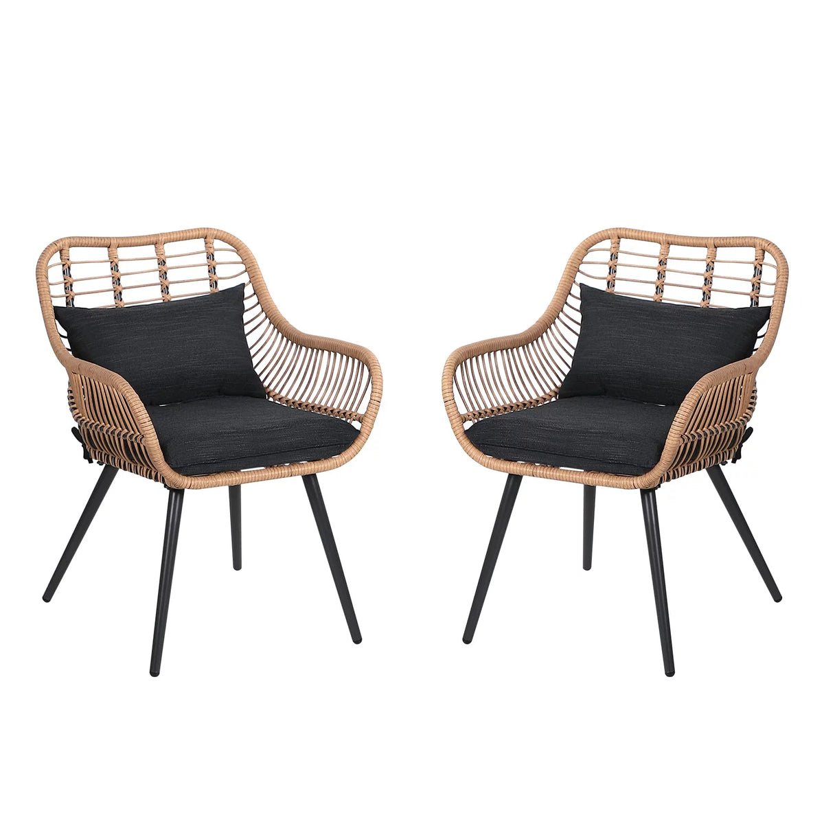 Wicker Outdoor Chairs Set of 2 with Cushions C3184