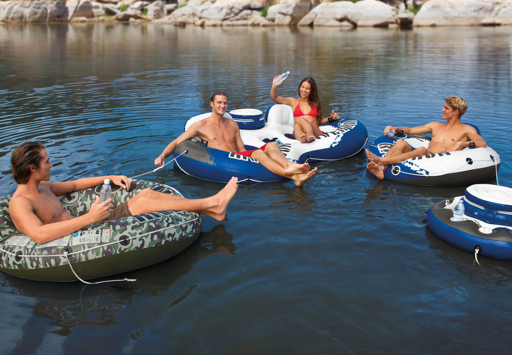 2 Person Inflatable Pool Tube Float with Cooler (5 Pack) I60531