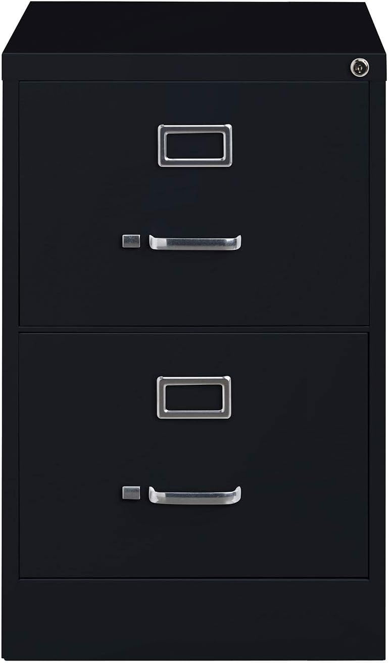 Black 2-Drawer Vertical File Cabinet E700485