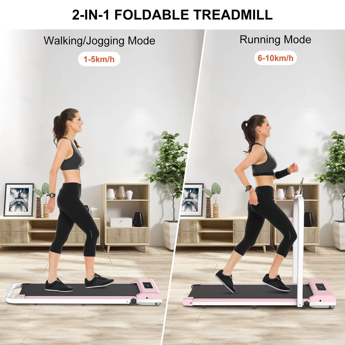 Ultra Slim Under Desk Treadmill Black J29504