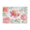 Watercolorful Pink And Green Floral Canvas Art Q767035