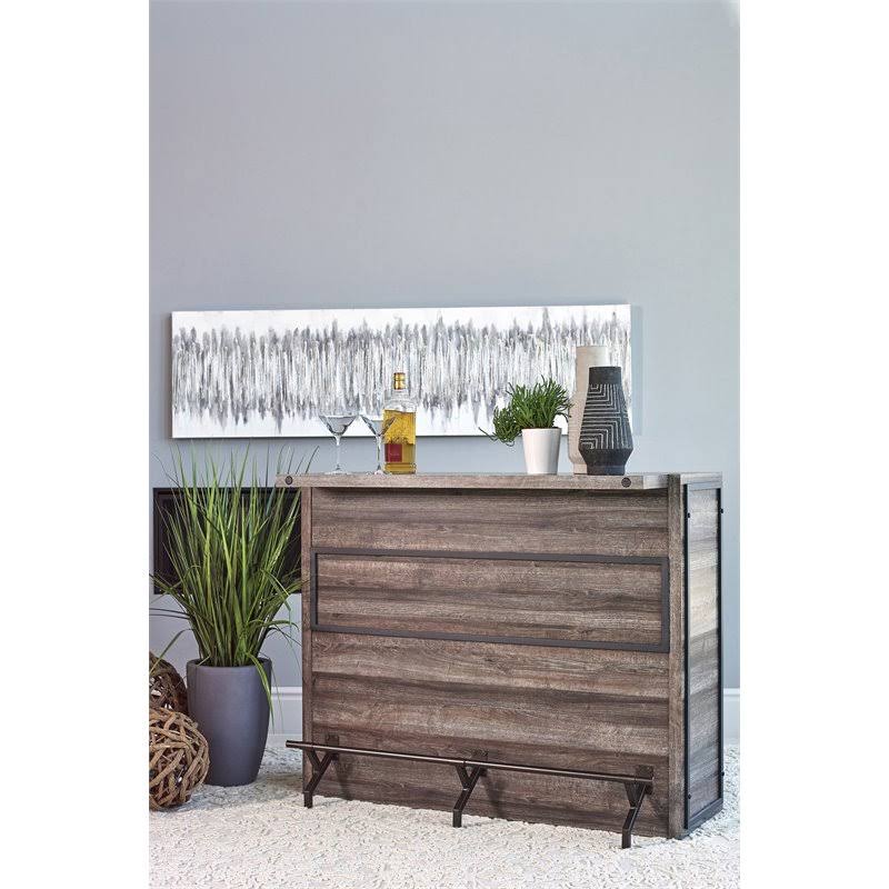 Aged Oak 5-Shelf Bar Unit C30629