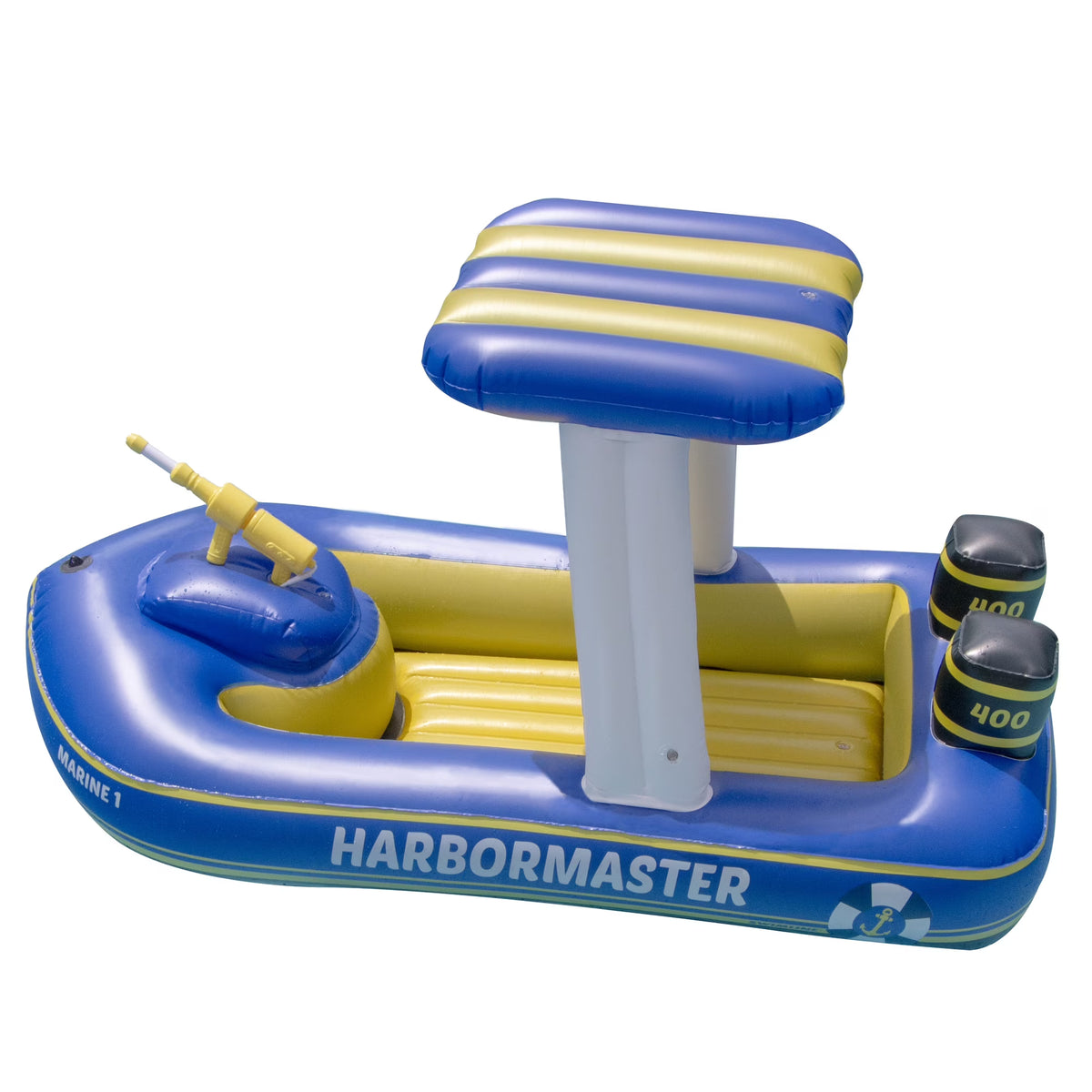 Inflatable Patrol Boat Pool Float with Water Squirter A195306