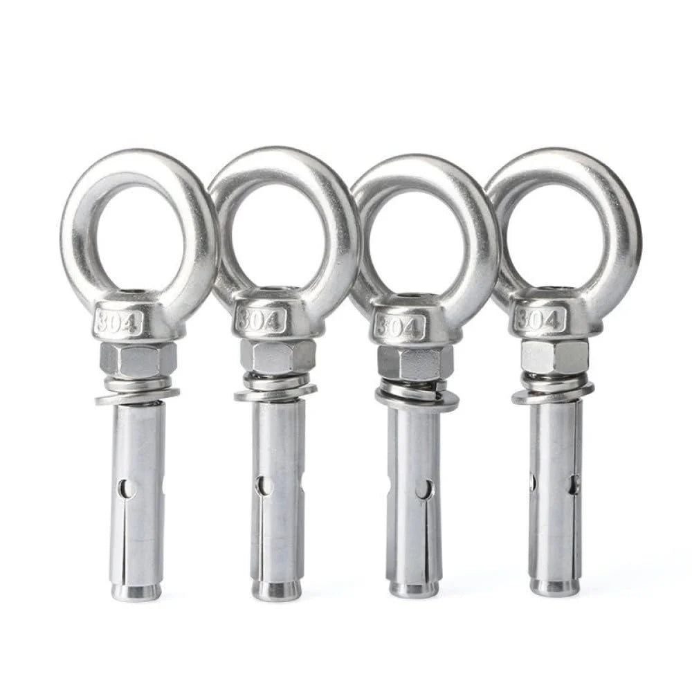 304 Stainless Steel Lifting Eye Bolt M8x60mm 2pcs M978