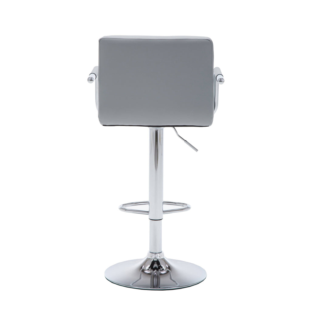 Black Faux Leather Swivel Barstools Set of 3 F84302