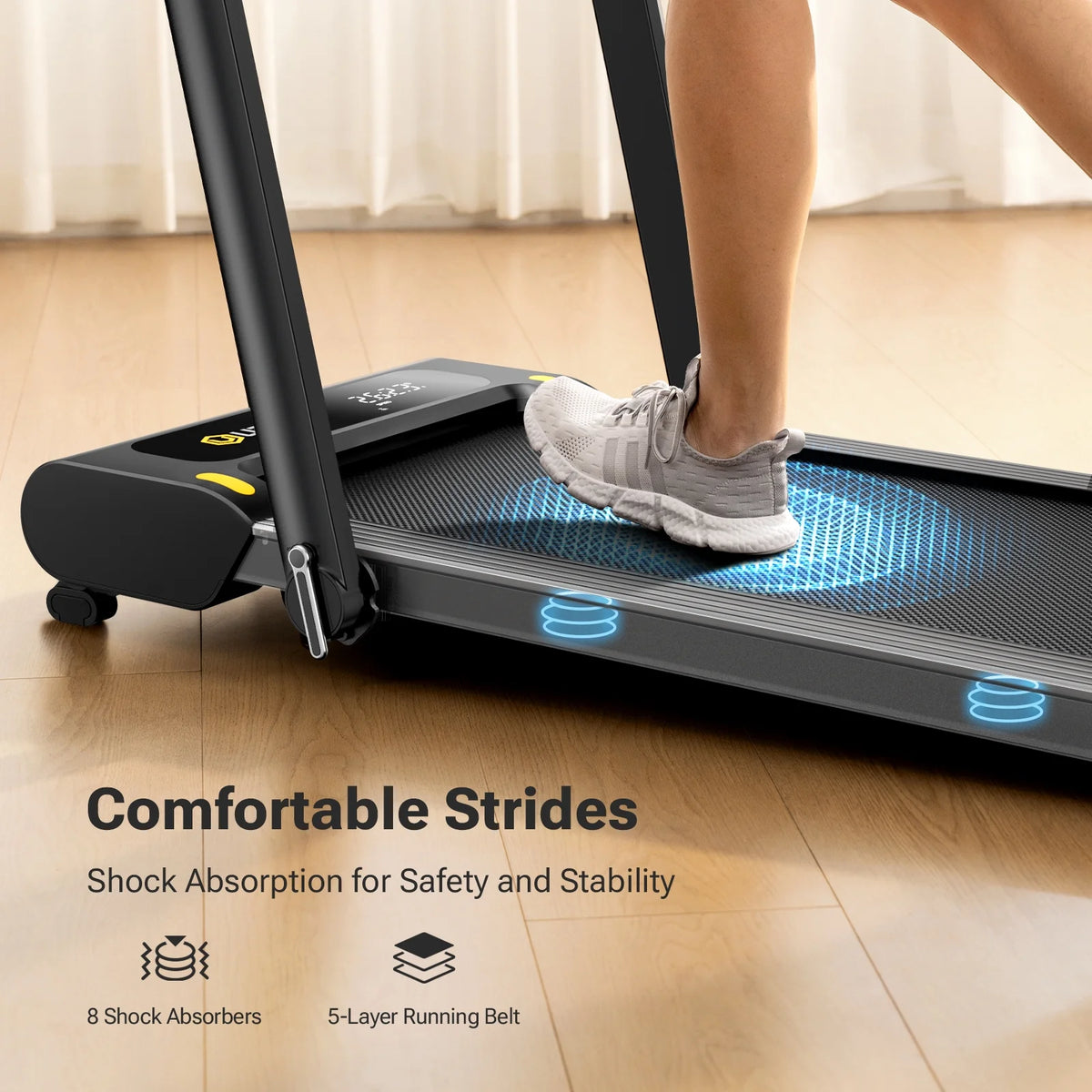 Folding Treadmill with 5% Incline 265lbs Weight Capacity Z6356
