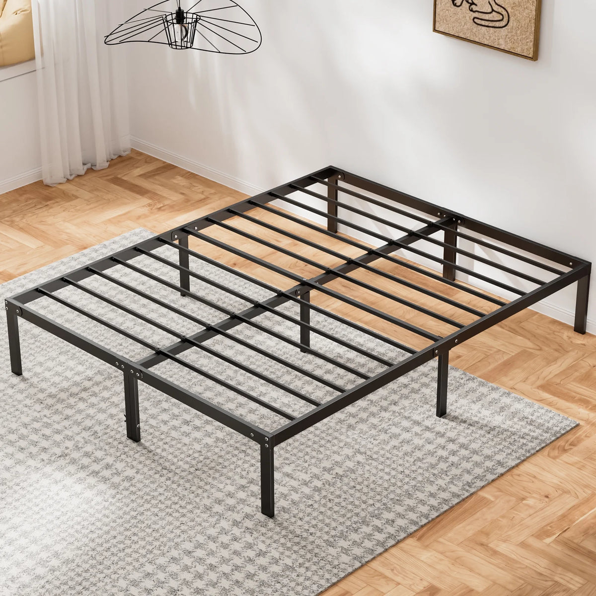 Queen Metal Platform Bed Frame V706