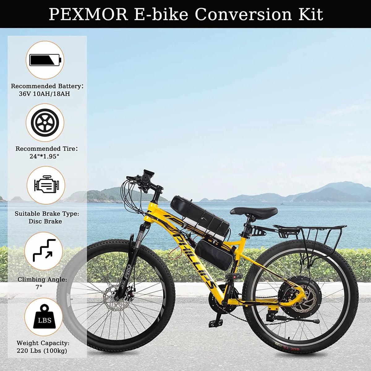 36V 750W Electric Bike Conversion Kit with LCD Display E5030