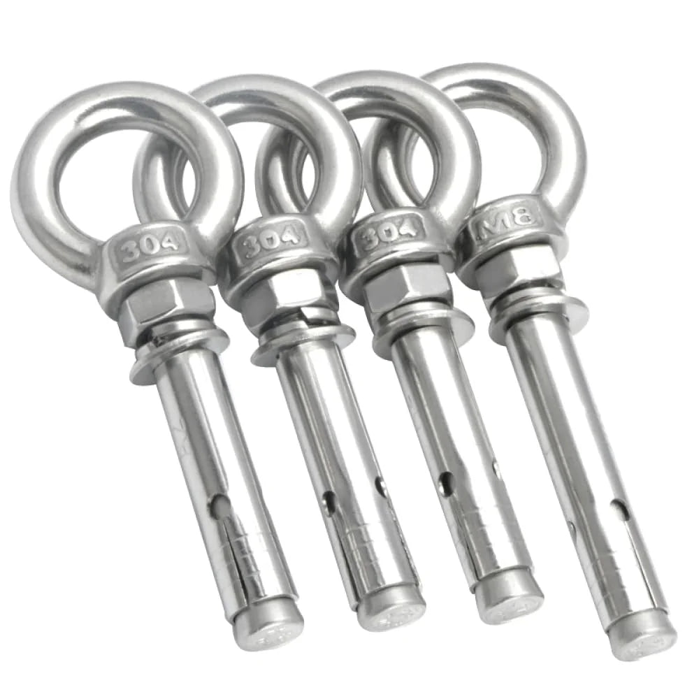 304 Stainless Steel Lifting Eye Bolt M8x60mm 2pcs M978