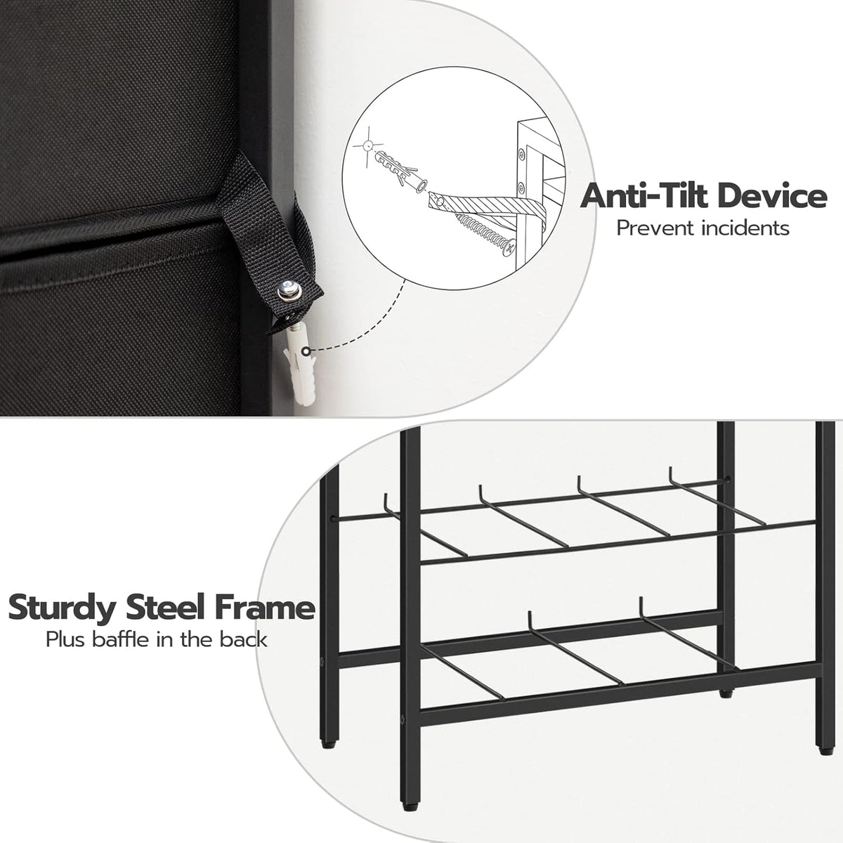 3 Drawer Steel Frame Storage Tower with Open Shelve X969