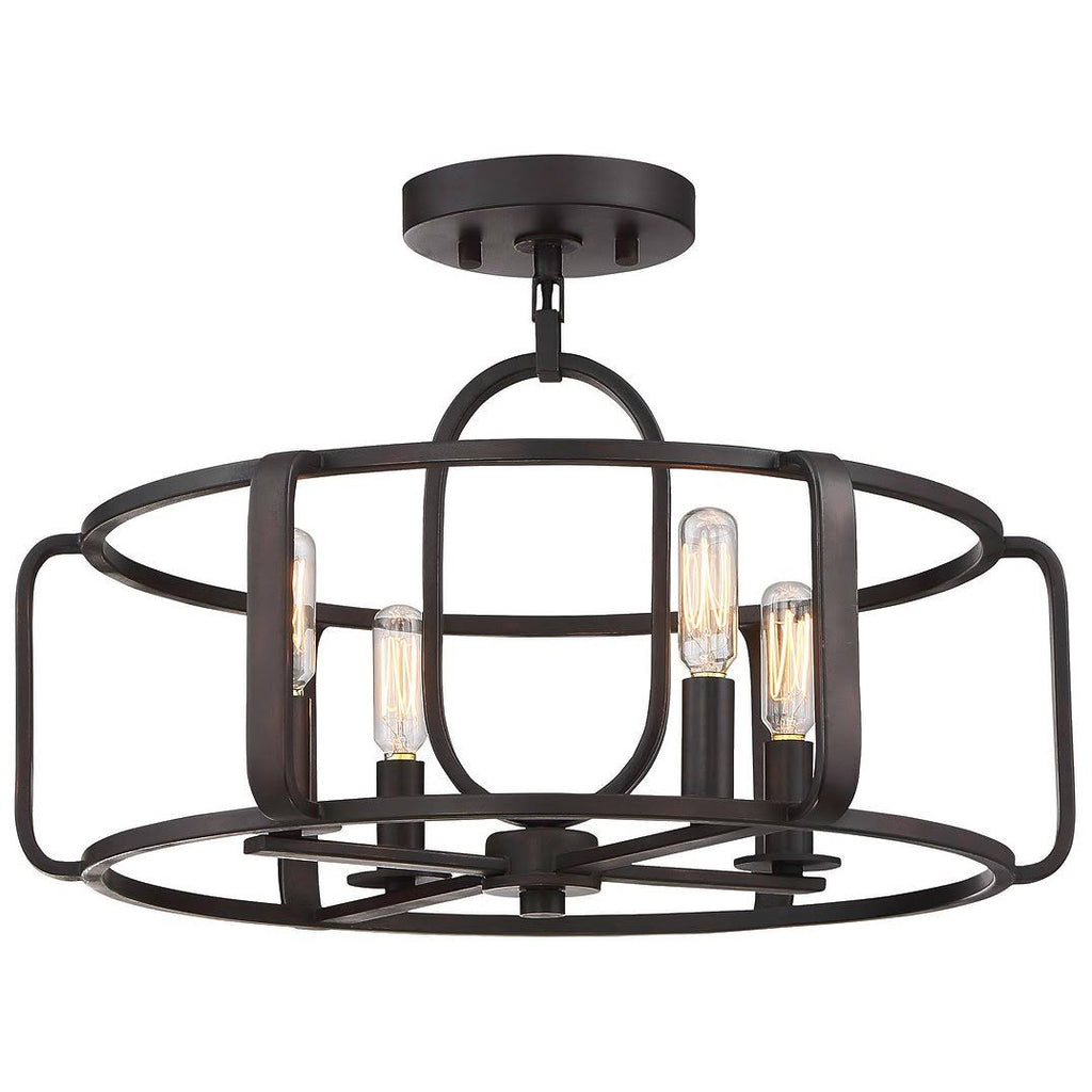 English Bronze Semi-Flush F7934