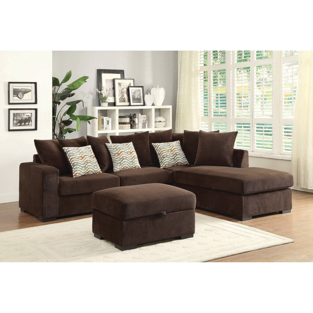 Taupe Storage Ottoman L492