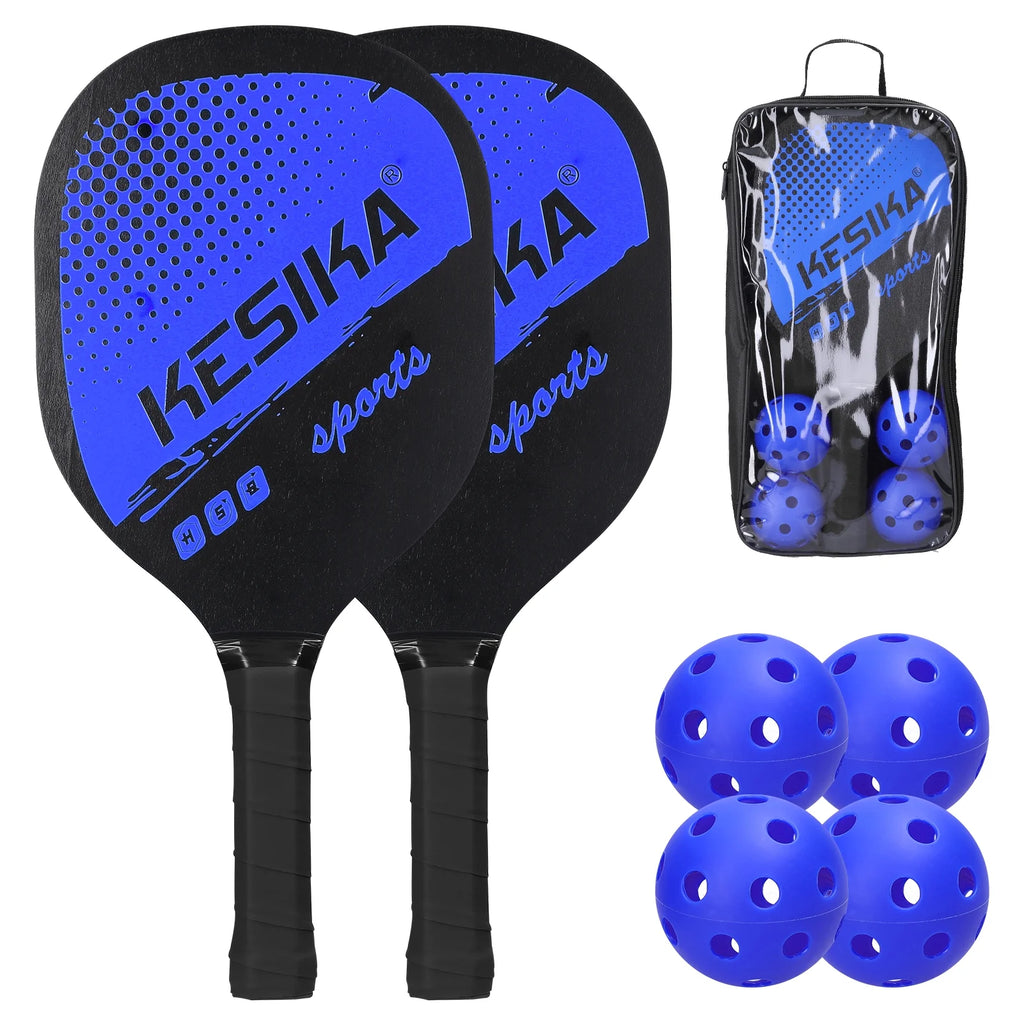 Pickleball Paddle Set 2 Rackets & 4 Balls with Carrying Bag U89718