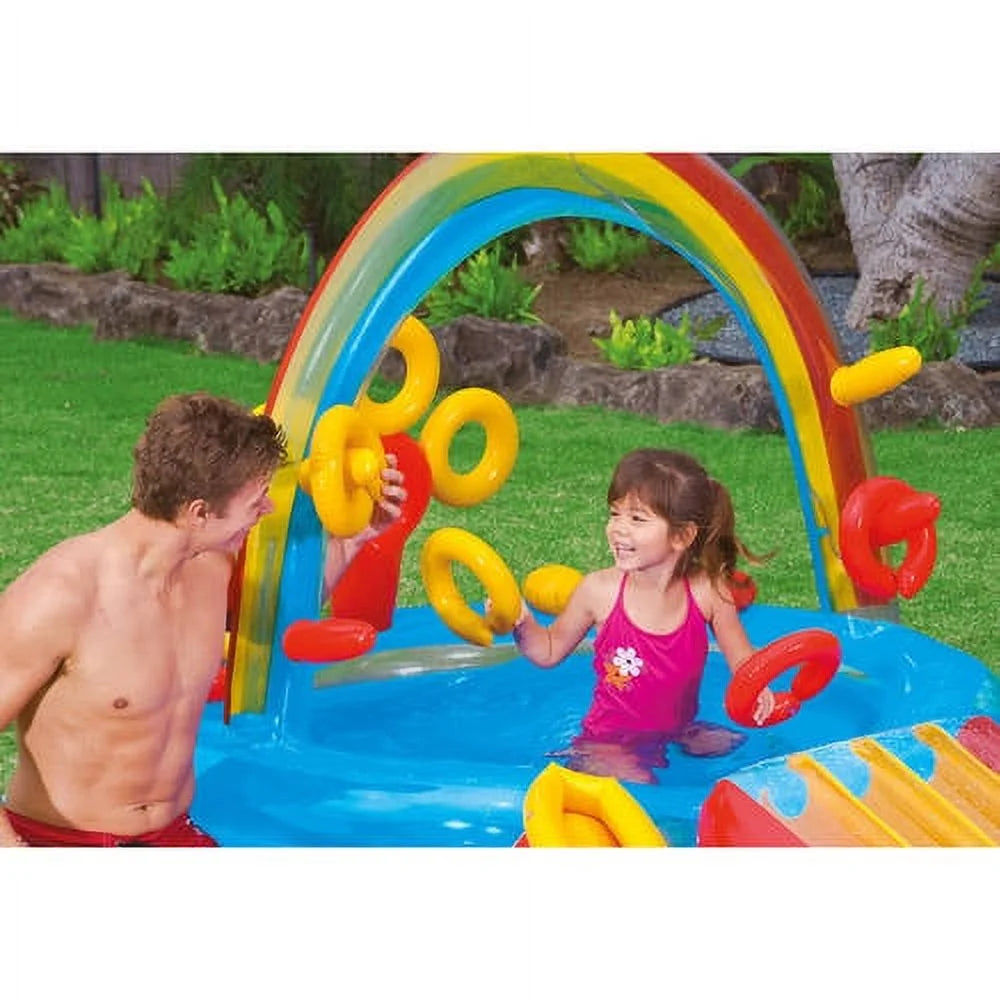 Inflatable Pool and Water Slide S758541