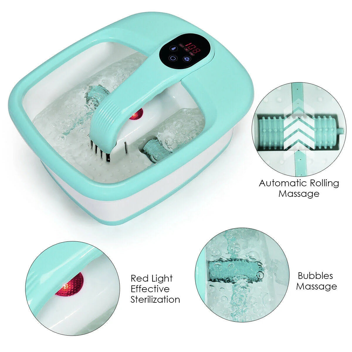 Green Electric Foot Bath Massager P912