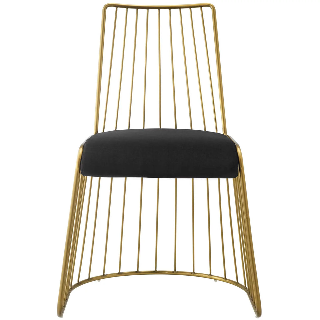 Gold Stainless Steel Performance Velvet Dining Chair C871509