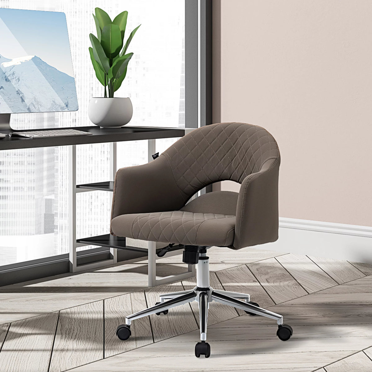 Swivel Office Chair with Adjustable Height I84041