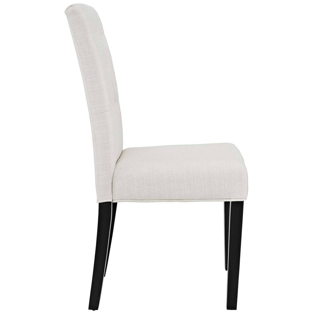 Beige Fabric Dining Side Chair Set of 4 P92351