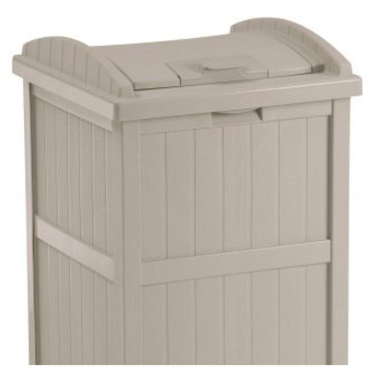 33 Gallon Beige and Brown 2 Pack Garbage Container L6581