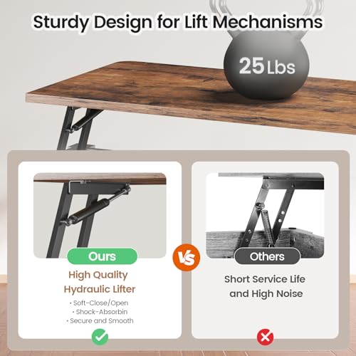 31.5" Lift Top Coffee Table with Storage L828