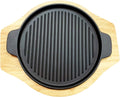 Cast Iron Grill Set with Rubber Wood Underliner C174