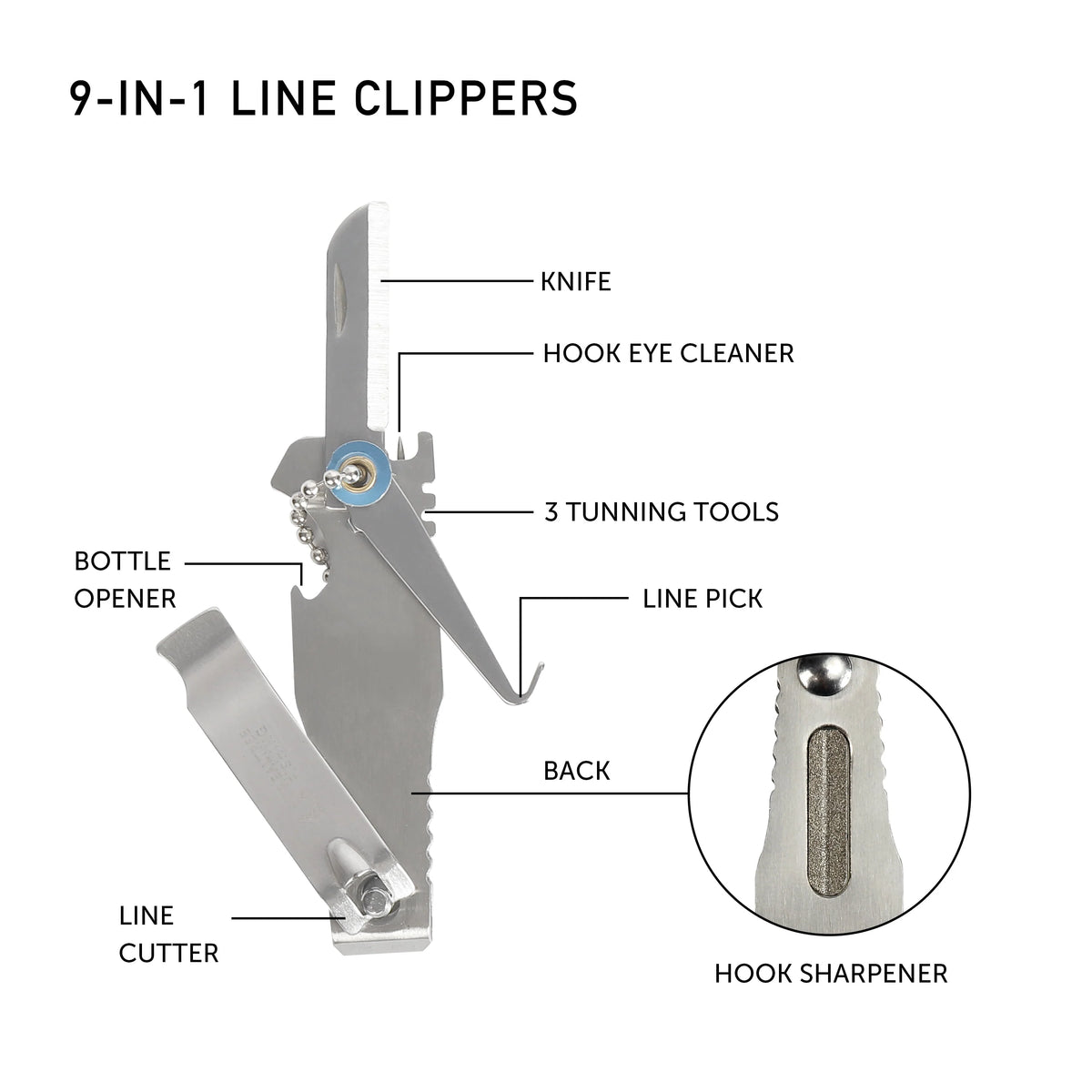 9 Pieces Fishing Pliers and Tools Kit Z105