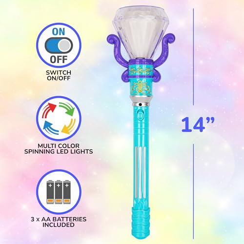 Light Up Princess Wands Set of 2 Pink and Blue B5546