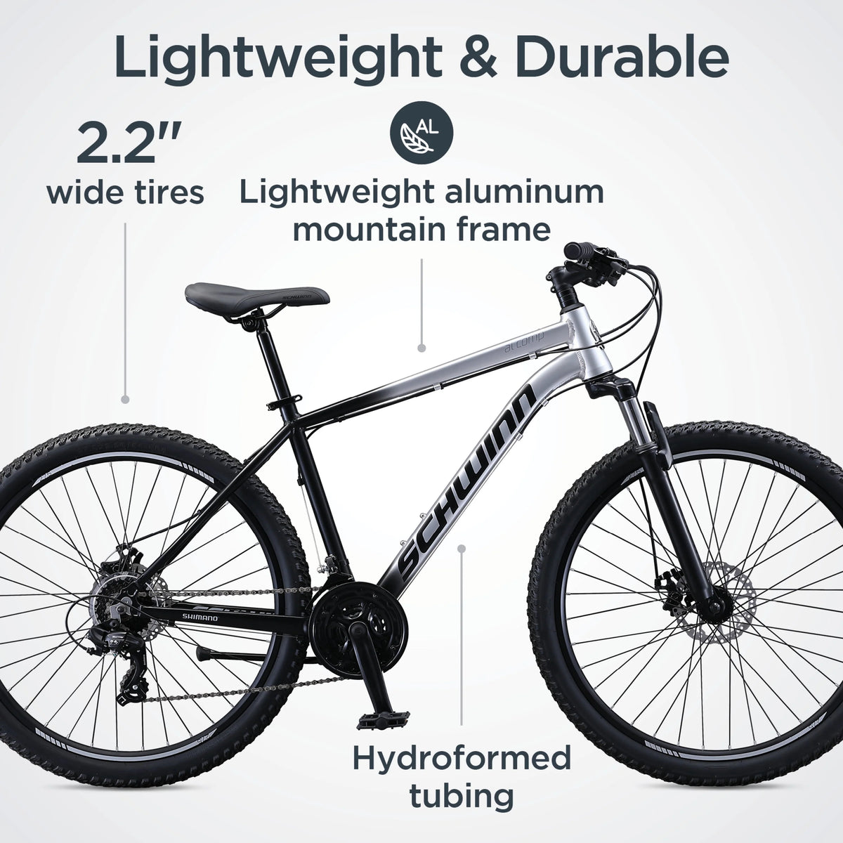 27.5 inch 21 Speed Grey Mountain Bike O476