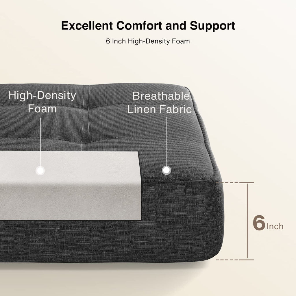 Light Gray Sleeper Sofa Bed E80367