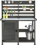 Potting Bench Table with Storage Cabinet Shelf U82589