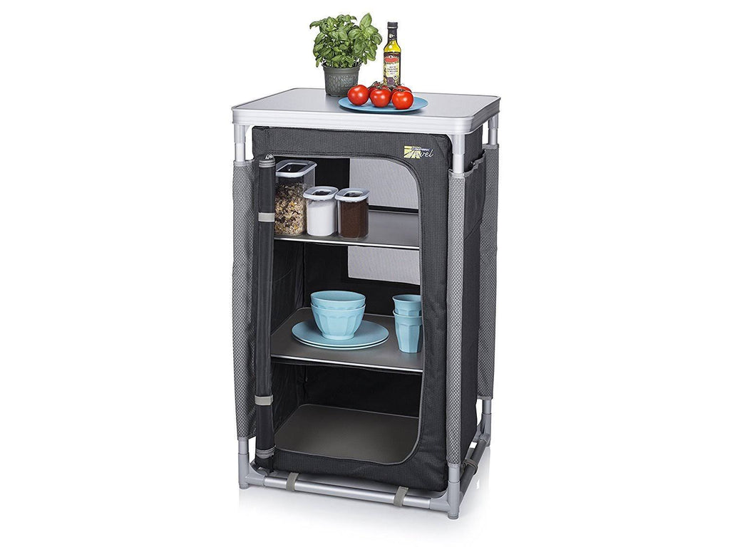 Travel Camping Cupboard with 4 Adjustable Feet and 3 Layers Y156