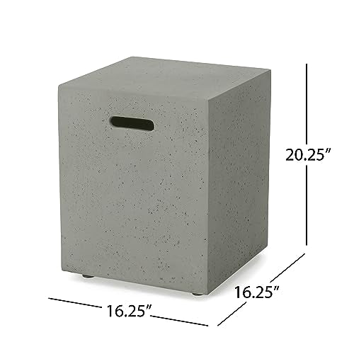 Light Gray Outdoor Rectangular Fire Table with Tank Holder Y185