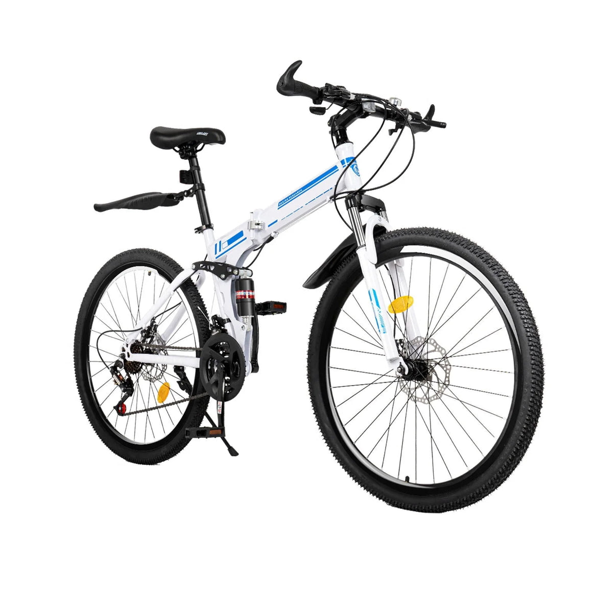 Folding Bike 21-speed Blue & White E258232