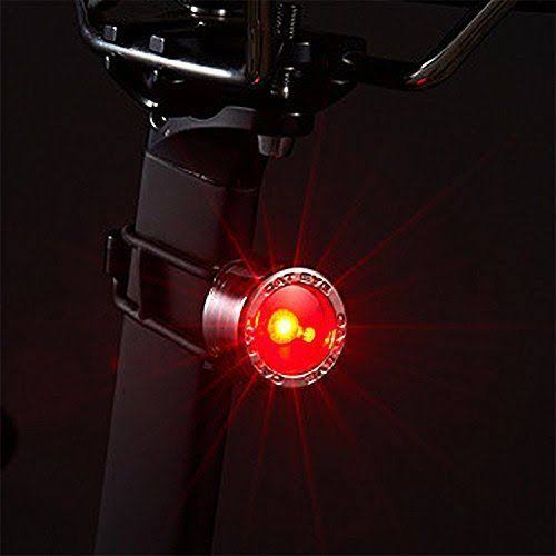 Chrome Black Bicycle Rear Safety Light F328