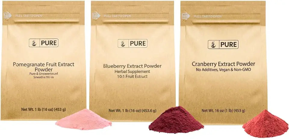Cranberry, Pomegranate, & Blueberry Powder Bundle (1lb Each) Y9992