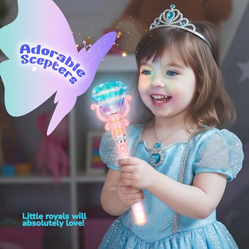 Light Up Princess Wands Set of 2 Pink and Blue B5546