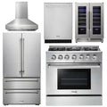 36 Propane Gas Range, Range Hood, Refrigerator, Dishwasher, Wine Cooler B8720