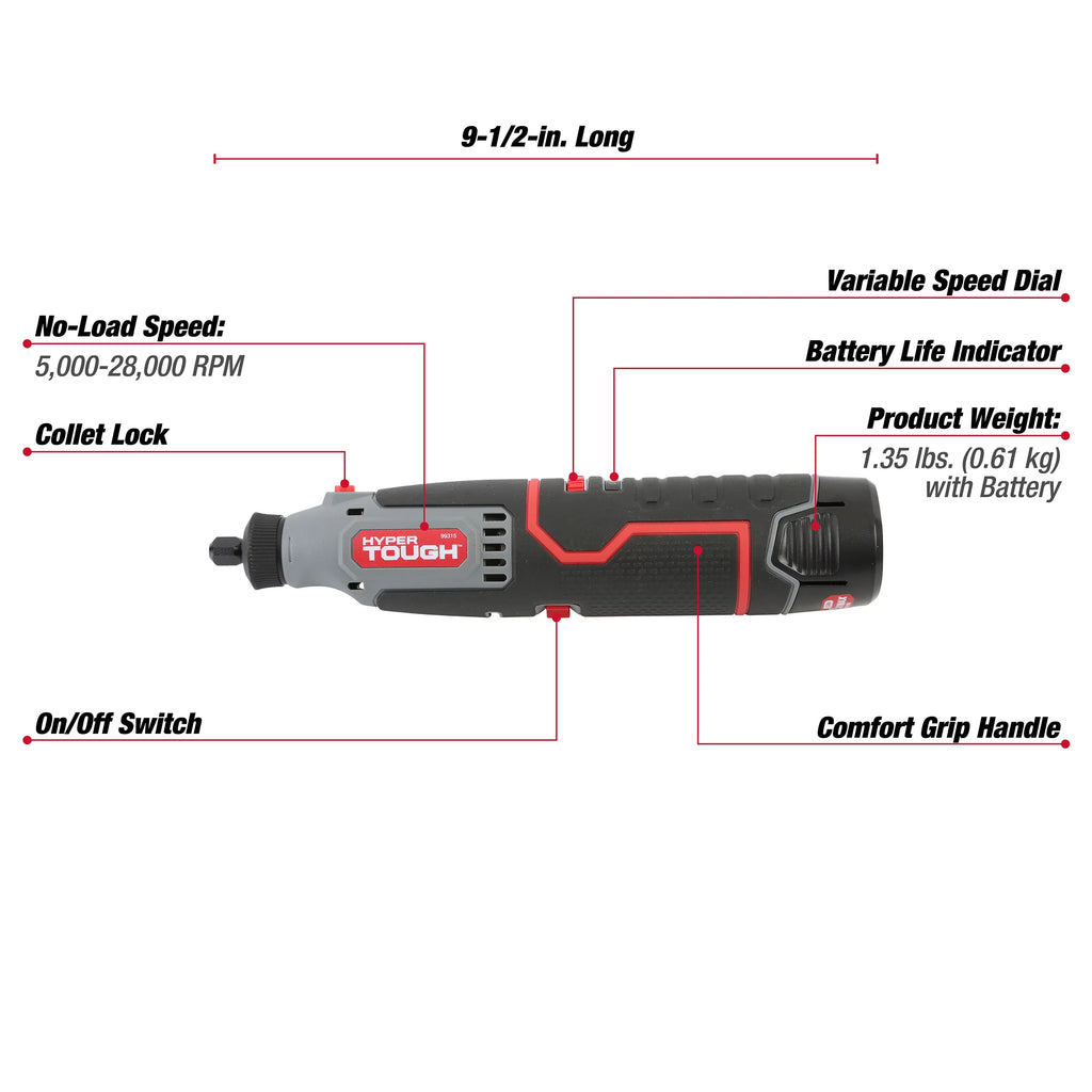 12V Max Lithium-Ion Cordless Rotary Tool with 1.5Ah Battery and Charger D515