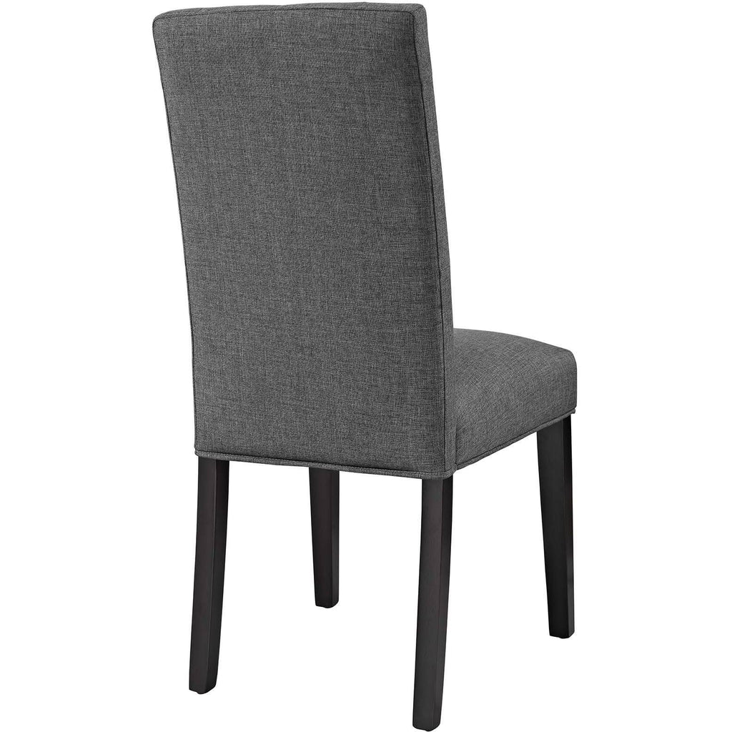 Beige Fabric Dining Side Chair Set of 4 P92351