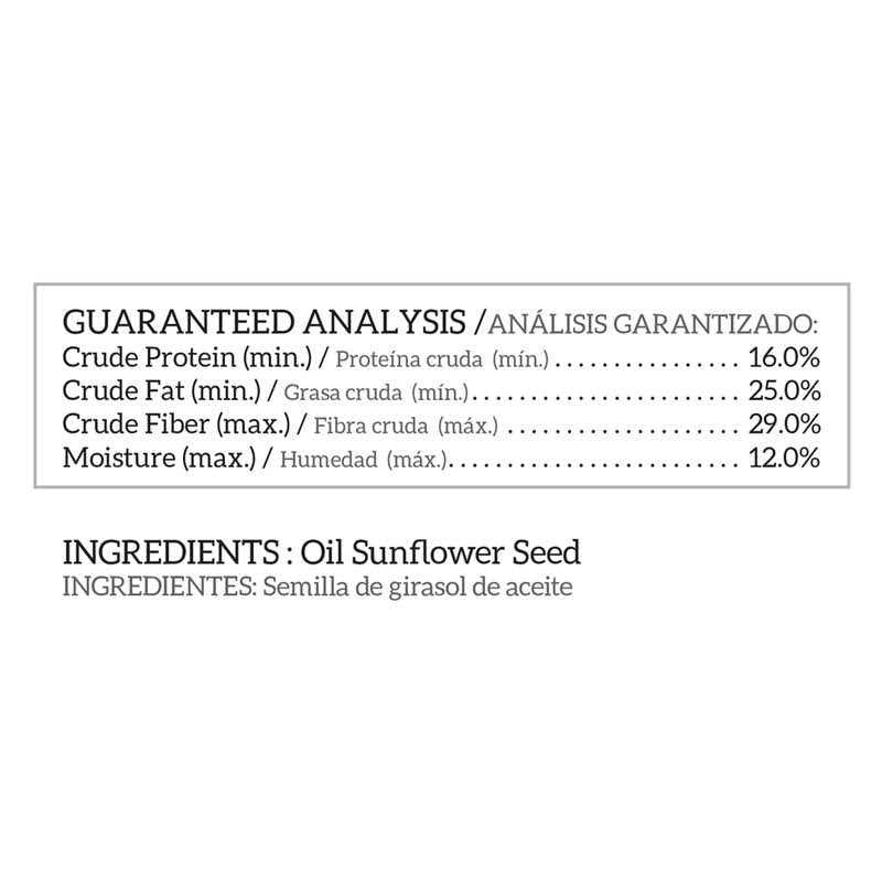 Black Oil Sunflower Seed Wild Bird Food N4090