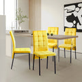 Yellow Velvet Dining Chairs Set Of 4 J550725