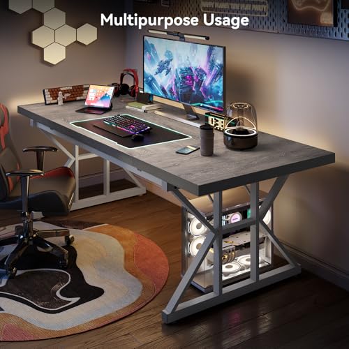 78.7 Inch Black Wooden Executive Desk X879