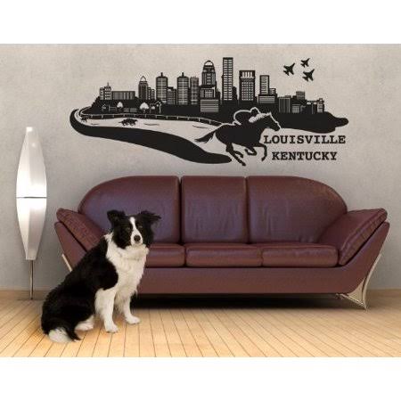 Green 79in x 31in Cityscape Wall Decal T4978