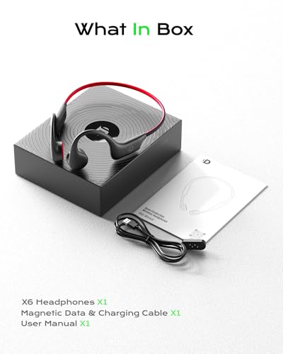 Open Ear Sport Headphones, Wireless Bone Conduction Earphones, Built-in 32GB MP3,with Mic, IP68, Sweat & Water Resistant, Up to 8 Hours Battery, Bluetooth 5.3, for Running, Workouts, Swimming U332721