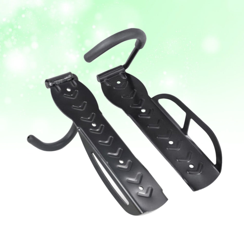 2pcs Black Heavy Duty Bike Wall Mounted Hooks I36461