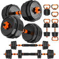 44lb 6-in-1 Adjustable Dumbbells Set with Connector N923